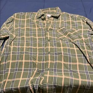Green Plaid Men's Shirt